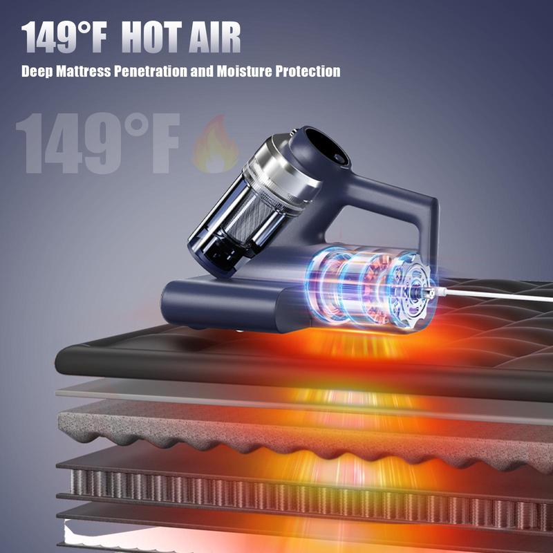 Teant mattress vacuum cleaner effectively removes dust mites.